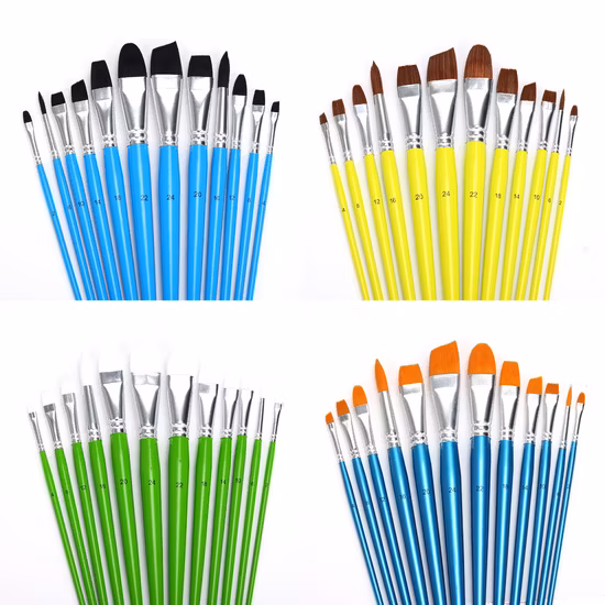 Pincel de pintura artística para acrílico, óleo