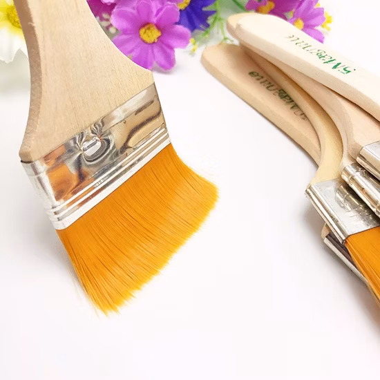 Conjunto de materiais de arte escova de artista de cabelo de nylon cabo de madeira